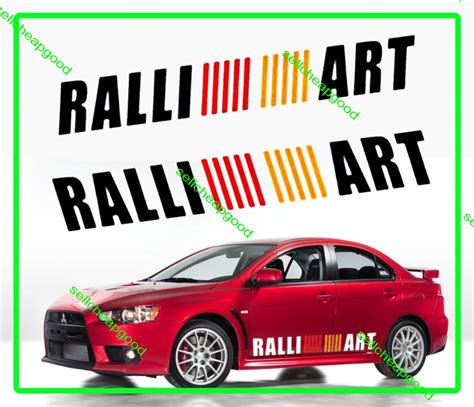 Mitsubishi Ralliart Sides Decal FOR Lancer Evolution Galant Pajero Colt Sticker | eBay