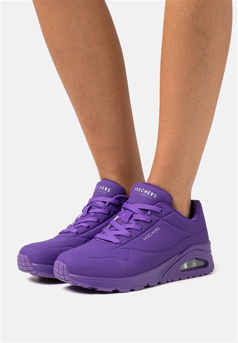 Skechers Wide Fit UNO - Trainers - neon purple/purple - Zalando.ie