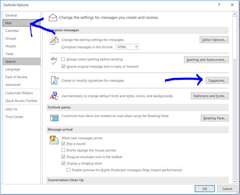 How do i change signature in outlook - mserledit