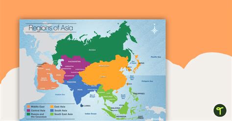 Map of the Regions of Asia | Teach Starter