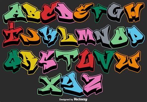 Vector Graffiti Alphabet Letters 150341 Vector Art at Vecteezy