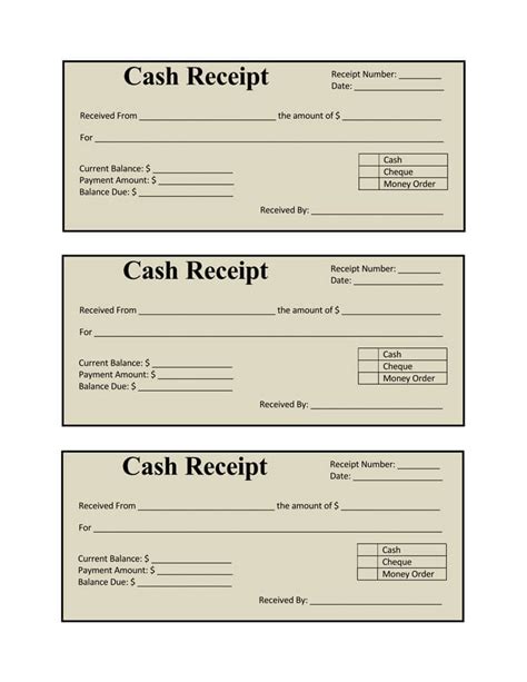 simple cash receipts template - Google Search | Free receipt template ...