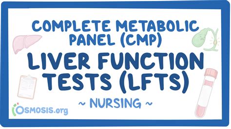 Complete metabolic panel (CMP) - Liver function tests (LFT): Nursing: Video & Causes | Osmosis