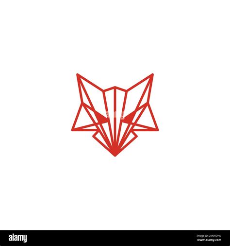 Geometric Fox Logo. Fox Line Logo Design. Fox Icon Stock Vector Image ...