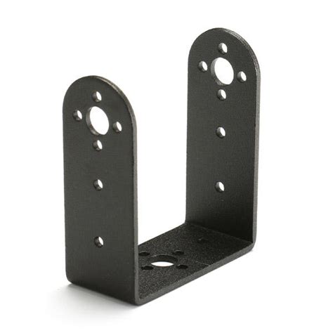 Long U Aluminium Servo Bracket Black Long U Aluminium Servo Bracket