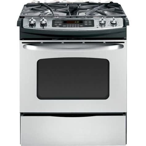 GE 30-in 4-Burner Slide-In Gas Range (Stainless Steel) at Lowes.com