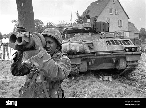 NATO exercises in Germany, September 1984, US Army soldiers with a IFV ...