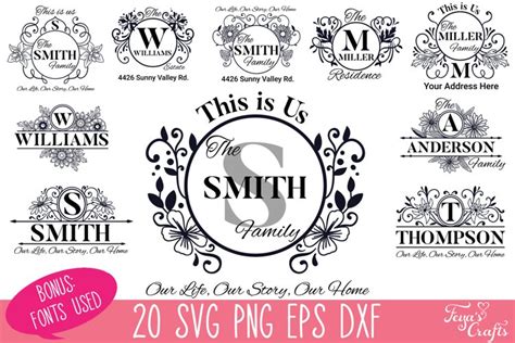 Family Monogram SVG Bundle