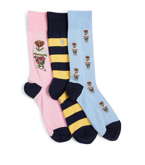 Polo Ralph Lauren Pack of 3 Polo Bear Socks | Harrods AE