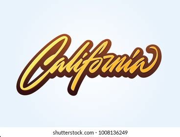 California Brush Script Lettering Stock Vector (Royalty Free) 1008136249 | Shutterstock