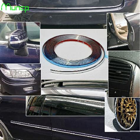 Muncp 10mm x15m Chrome Trim Styling Car Molding Exterior Interior ...