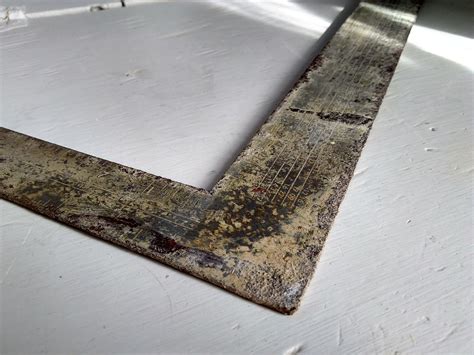 Vintage Tool Roofing and Framing Square 24 x 16 Industrial Decor Old Rusty Measuring Tool ...