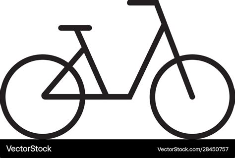 Bike simple linear drawing on a white background Vector Image