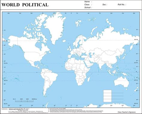 Practice Map The World Political Big Set of 100 – Size is About A4 Size – KefaMart