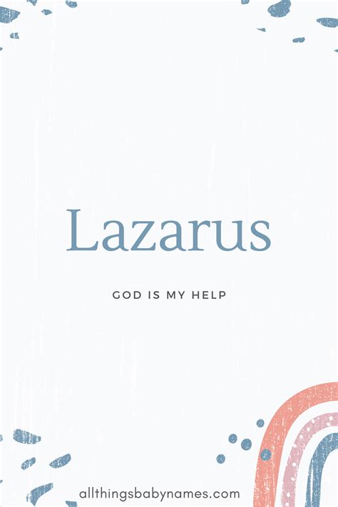 Lazarus Name Meaning, Origin, Popularity & More Biblical Names And Meanings, Biblical Girl Names ...