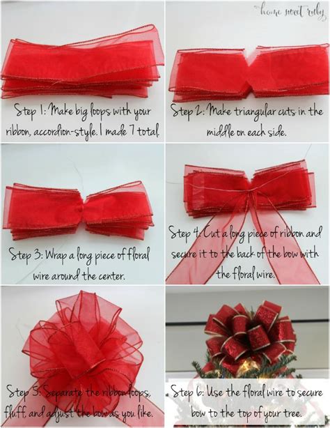 Quick DIY :: Christmas Tree Bow | Christmas tree topper ribbon, Christmas bows diy, Christmas ...