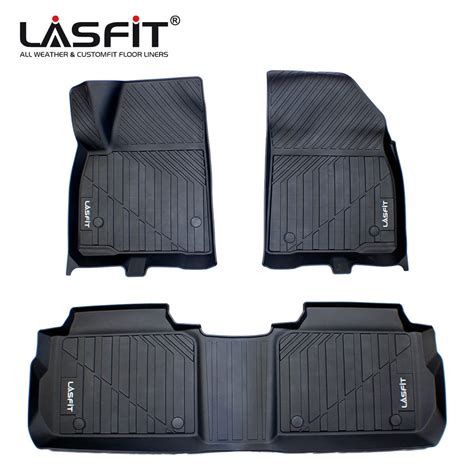 LASFIT Car Floor Liners for 2016-2020 Cadillac XT5, All Weather Fit TPE Vehicle Floor Mats Set ...