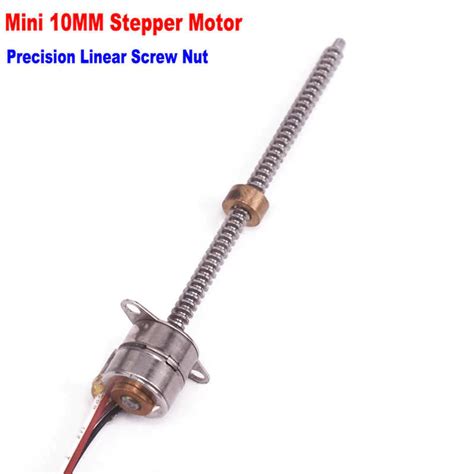 Micro 10mm Stepping Motor 5V 2 phase 4 wire Mini Stepper Precision Long Linear lead screw Nut ...