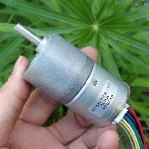 Brand DC motor Ball bearing double output shaft high Adjustable speed 12V for robots Geared ...