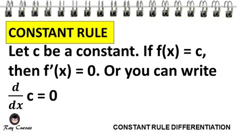 The Derivative of a Constant (With Examples) - Owlcation