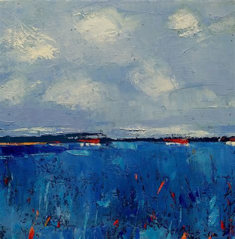 Buy Blue Landscape - painting by Kęstutis Jauniškis