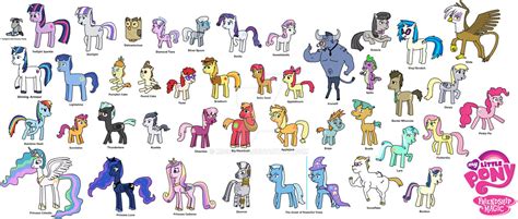 My Little Pony Friendship is Magic All Characters by Mighty355 on DeviantArt