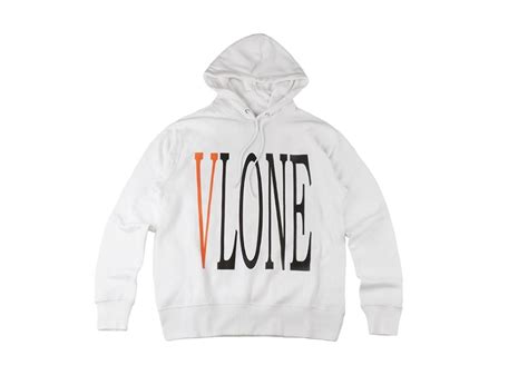 Vlone OG Logo White V Hoodie Orange - kickstw