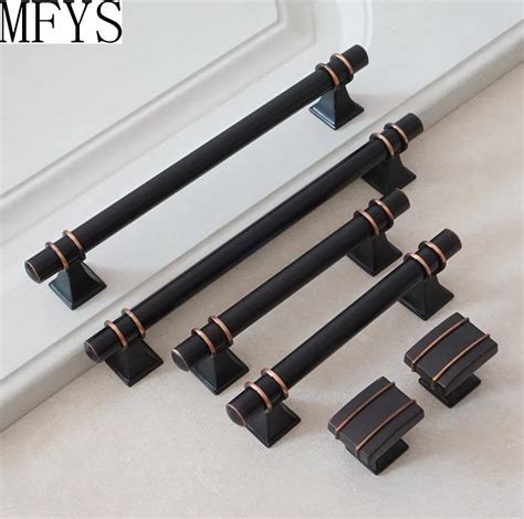 3.75'' 6.3'' 12.5'' Black Copper Drawer Pulls Handle Knob Kitchen Cabinet Handles Furniture Door ...