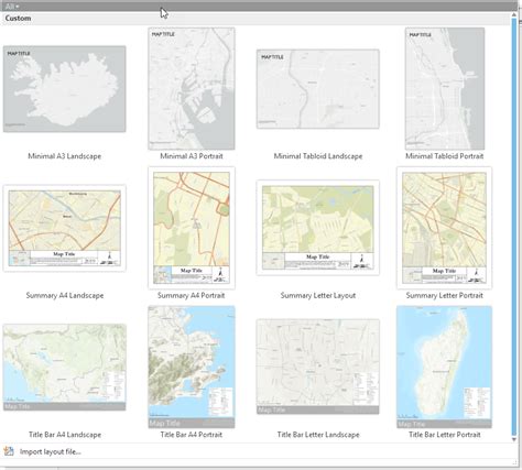 Customize your layout gallery (ArcGIS Pro 2.5)