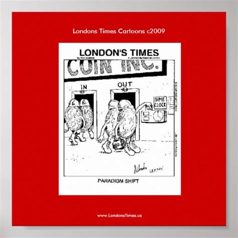 Paradigm Shift Funny Cartoon Rick London Poster | Zazzle