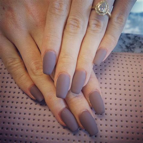 Nail Art / Nail Designs ️ on Instagram: “Matte taupe nails for fall #OPI #gelpolish #gel # ...