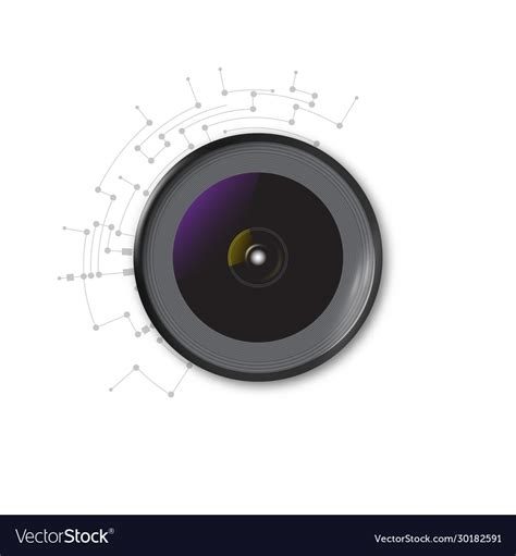 Camera objective Royalty Free Vector Image - VectorStock