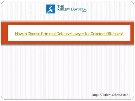 PPT - How to Choose Criminal Defense Lawyer for Criminal Offenses PowerPoint Presentation - ID ...