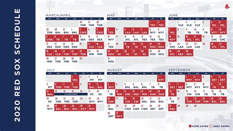 Red Sox announce 2020 season schedule