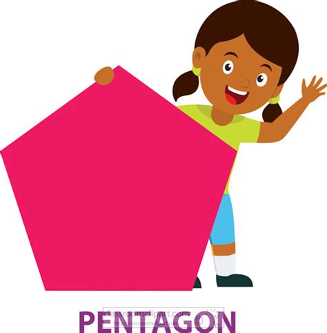 Shapes Clipart - girl-with-pentagon-shape-geometry-clipart - Classroom ...