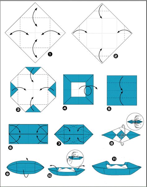 how to make a origami boat ~ origami instructions art and craft ideas