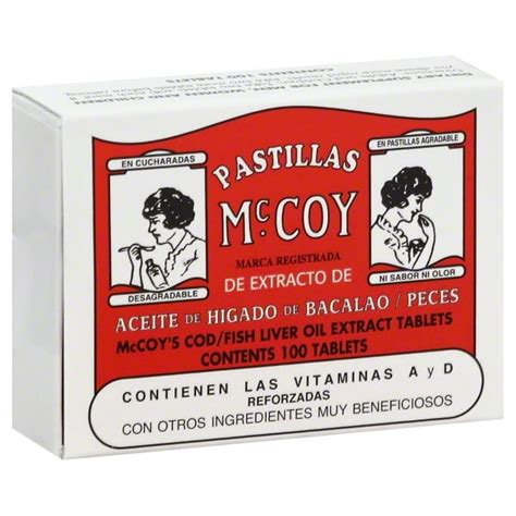 Pastillas Mccoy: Tablets Cod/Fish Liver Oil Extract, 100ct - Walmart.com - Walmart.com