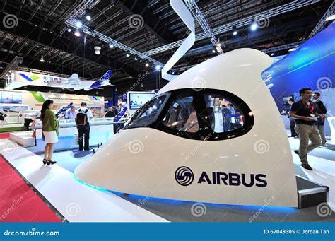 Airbus A350-900 XWB Cockpit Demonstrator On Display At Singapore Airshow Editorial Photo ...