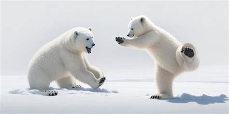 Premium AI Image | arctic wildlife protection animal photography polar bear strength