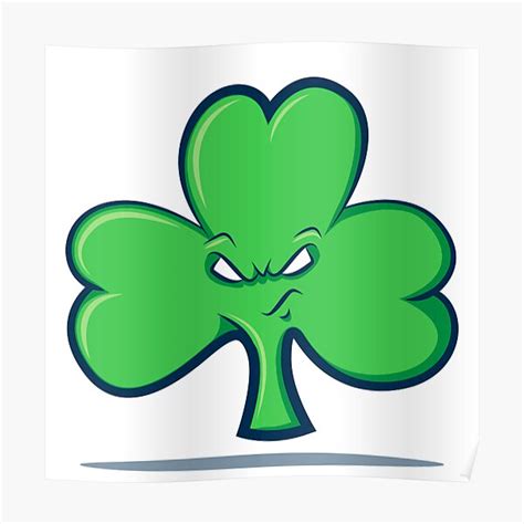 "Angry Clover" Poster by graphicgeoff | Redbubble