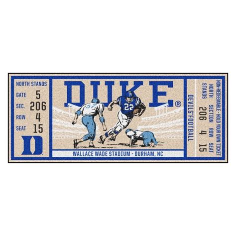 Duke Ticket Runner 30"x72" | Game tickets, University of kansas ...