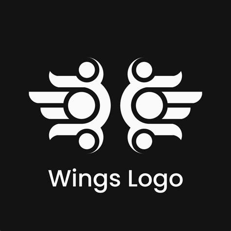 Abstract logo. wings logo concept. black and white. monogram. for logo, icon, symbol and sign ...