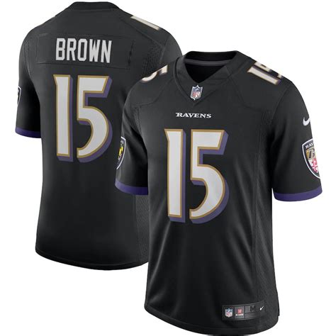 Baltimore Ravens Marquise Brown Black Youth Jersey | Baltimore Sports Store