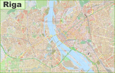 Large detailed map of Riga - Ontheworldmap.com