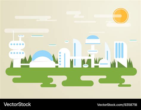 Future city Royalty Free Vector Image - VectorStock