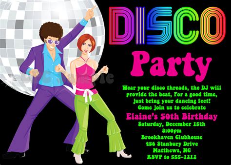 70's Party Invitations Templates • Business Template Ideas