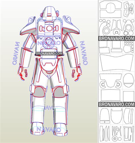 FALLOUT T-45 Armor (Foam Template) - Power Armor T45 Pepakura – NAVARO