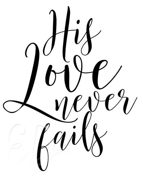 His Love Never Fails PRINTABLE Bible Wall Art Printable | Etsy