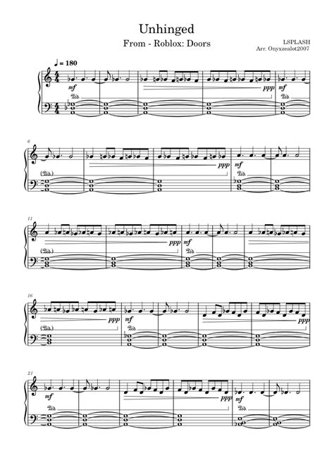 Unhinged – LSPLASH Unhinged Sheet music for Piano (Solo) Easy ...