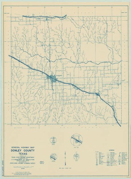 Donley County Texas Historical Map 1936 – Texas Map Store